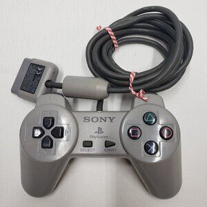 Original OEM Sony PlayStation PS1 Controller Gray SCPH-1080 Corded